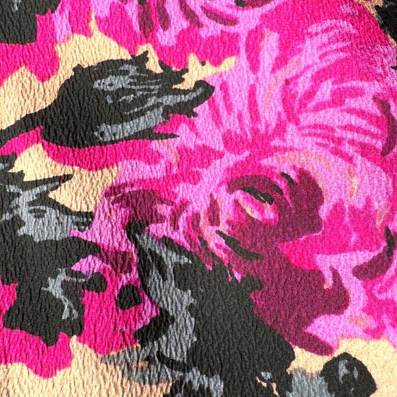 Tracy Reese Womens Textured Silk Jacquard Cocktail Dress 6 Fuchsia Pink Floral - Picture 16 of 16